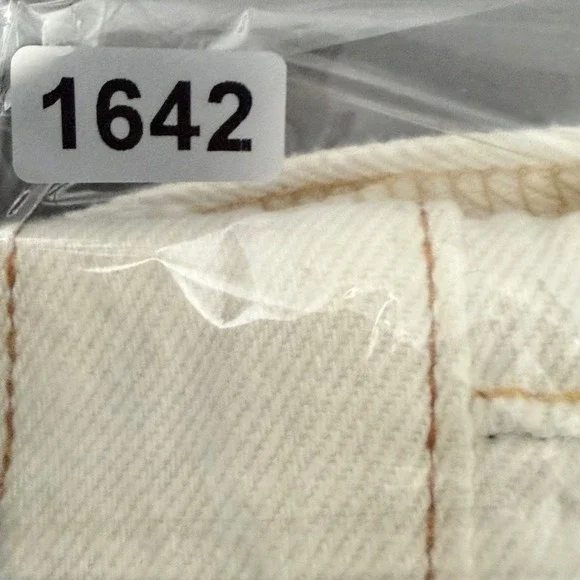 Levis 501 Original Shorts Womens 24 White NWT High Rise Cutoffs Boho Festival - Picture 13 of 13